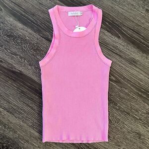 Thanne Ribbed High Neck Tank New